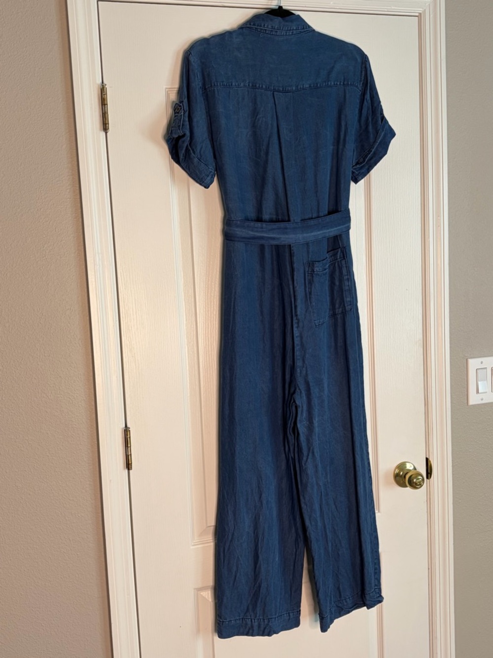 Velvet Heart Dark Blue Denim Utility Jumpsuit - Picture 6 of 8